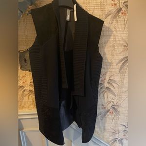 Selling cashmere/suede vest- says small but fits S/M